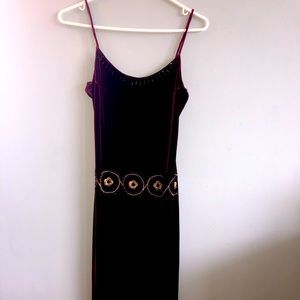 Wine red evening dress